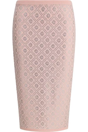 Casablanca Rhinestone Midi Skirt
