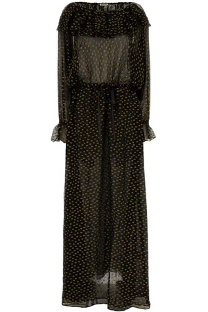 BODE Embroidered Silk Blend Stadium Dress