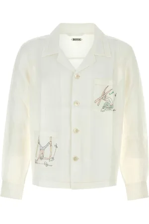 BODE White Linen Shirt