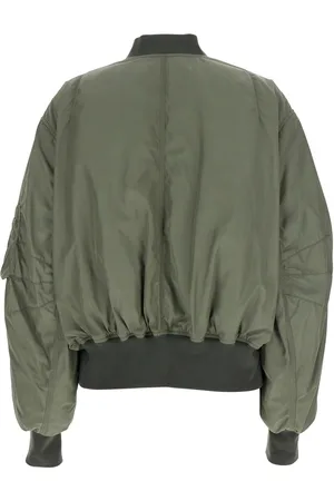 The Attico Bomber Jacket With Zip Pocket On The Sleeve In Tech Fabric Woman