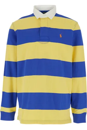 Ralph Lauren And Blue Polo Shirt With Striped Pattern In Cotton Man