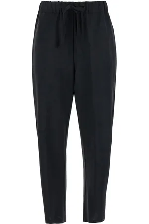 SEMICOUTURE Buddy Pants With Drawstring Waist In Virgin Wool Blend Woman