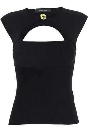 FEDERICA TOSI Top With Jewel Detail On The Front In Viscose Blend Woman