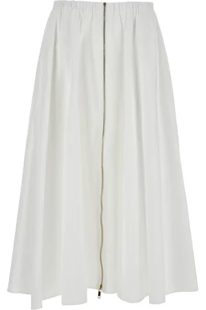 SEMICOUTURE Asia Skirt With Zip Closure On The Front In Cotton Woman