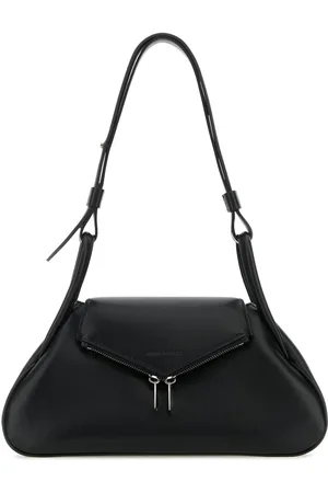 Amina Muaddi Gemini Small Nappa Black Silver Ha