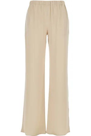ANTONELLI Rapolano Pants With Elastic Waist And Wide Leg In Silk Blend Woman