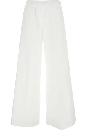 ANTONELLI Steven Pants With Elastic Waist And Wide Leg In Cotton Stretch Woman