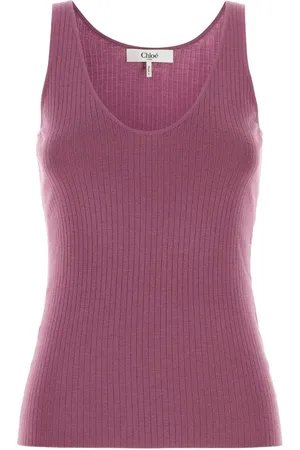 Chloé Light Purple Wool Tank Top