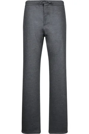 CANALI Dark Flannel Trousers