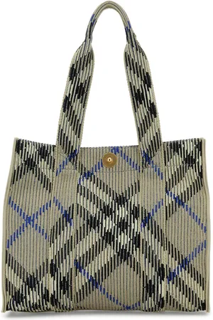 Burberry Embroidered Canvas Shopping Bag