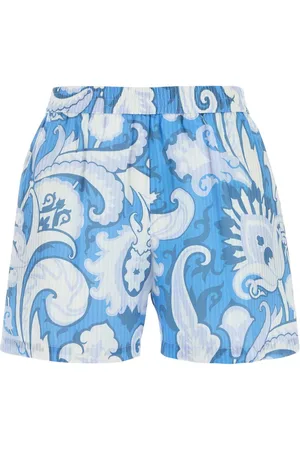 Etro Printed Cotton Blend Shorts