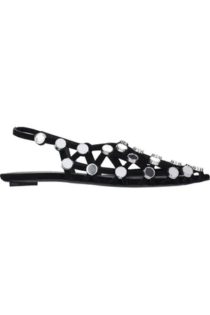 The Attico Slingback Ballet Flats With grid Studs