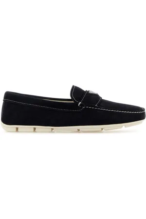 Prada Midnight Blue Suede Loafers