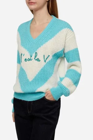 MC2 SAINT BARTH Woman Cropped Sweater With Argyle Pattern