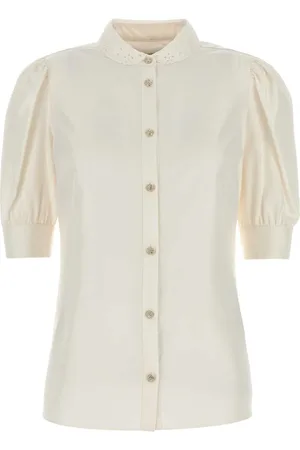 Alessandra Rich Ivory Satin Shirt