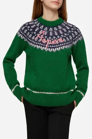MC2 SAINT BARTH Sweater Queen Nordic Soft With Fair Isle Jacquard And Aspen Embroidery
