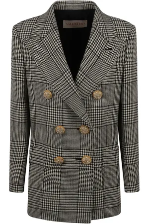 VALENTINO GARAVANI Houndstooth Wool Blazer