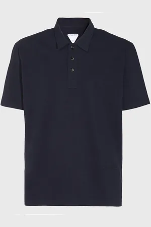 Bottega Veneta Black Cotton Polo Shirt