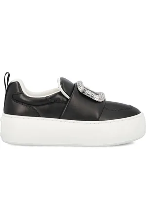 Roger Vivier Viv Up Embellished Buckle Sneakers