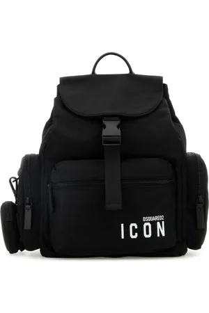Dsquared2 Black Nylon Be Icon Backpack