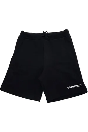 Dsquared2 Shorts With Drawstring Elastic Waist And Logo Lettering On The Front In Cotton Boy