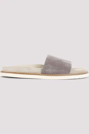 Brunello Cucinelli Suede Leather Sandals