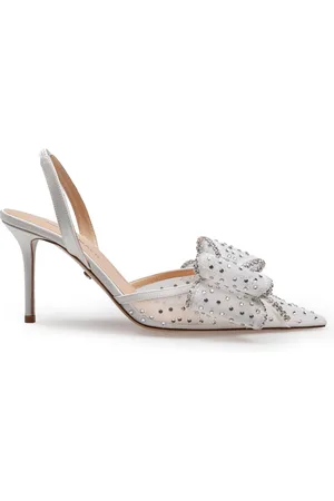 Mach & Mach Le Cadeau Mesh Decollete With Applied Crystals