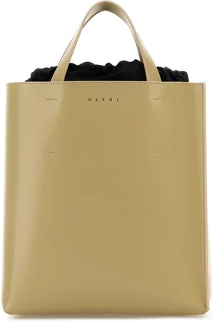 Marni Khaki Leather Small Museo Handbag