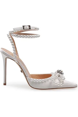 Mach & Mach Satin Double Decollete With Pearl Bow