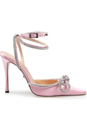 Mach & Mach Satin Double Decollete With Rhinestone Bow