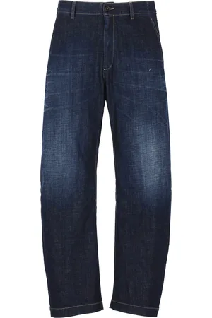 Dsquared2 Five-pocket Jeans With Distressed Effect In Denim Man