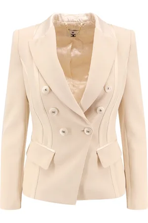 Elisabetta Franchi Crepe Jacket With Satin Details