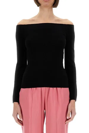 Tom Ford Off-shoulder Long-sleeved Knitted Top