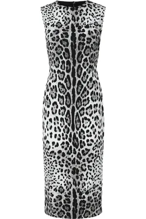 Dolce & Gabbana Leopard Print Midi Dress