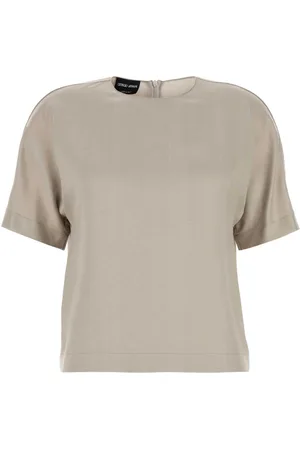 Giorgio Armani Dove Grey Satin T-shirt
