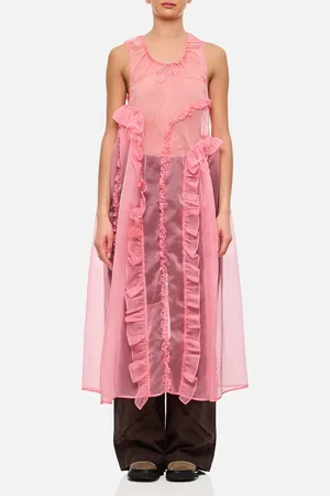Cecilie Bahnsen Opal Ruffle Silk Satin Dress