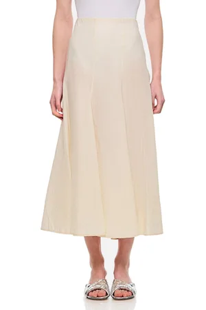 Khaite Lenno Flared Hem Midi Skirt