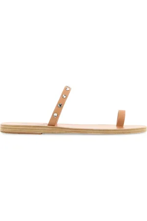 Ancient Greek Sandals Skin Pink Leather Audrey Thong Slippers