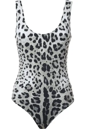 Dolce & Gabbana Leopard Print Olympic One-piece Swimsuit