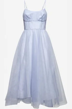 ZIMMERMANN Light Blue Tulle Midi Dress