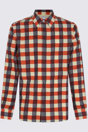 Bottega Veneta Red And Black Cotton Shirt