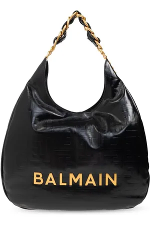 Balmain 1945 Logo Plaque Large Tote Bag