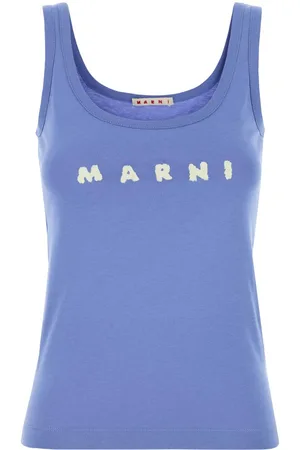 Marni Cerulean Cotton Tank Top