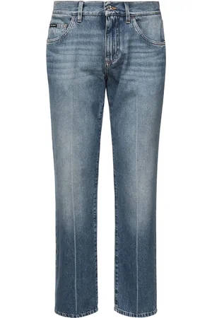 Dolce & Gabbana Logo Plaque Straight Leg Jeans