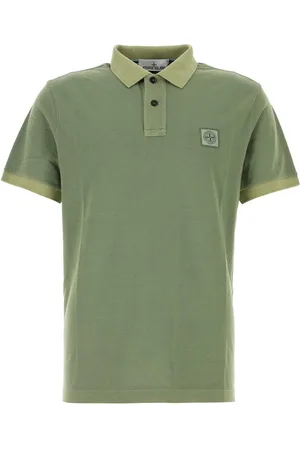 Stone Island Sage Green Piquet Polo Shirt