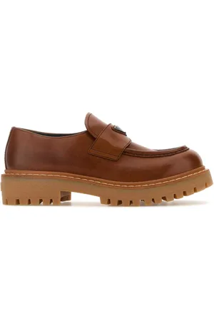 Prada Caramel Leather Loafers