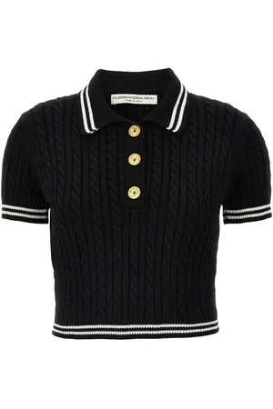 Alessandra Rich Braided Polo Shirt