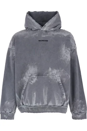 Balenciaga Hoodie With Embroidered Logo On Front And Back In Fleece Man