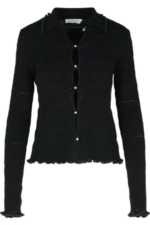 Lanvin Ribbed Buttoned Cardigan
