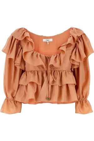 Chloé Peach Silk Top